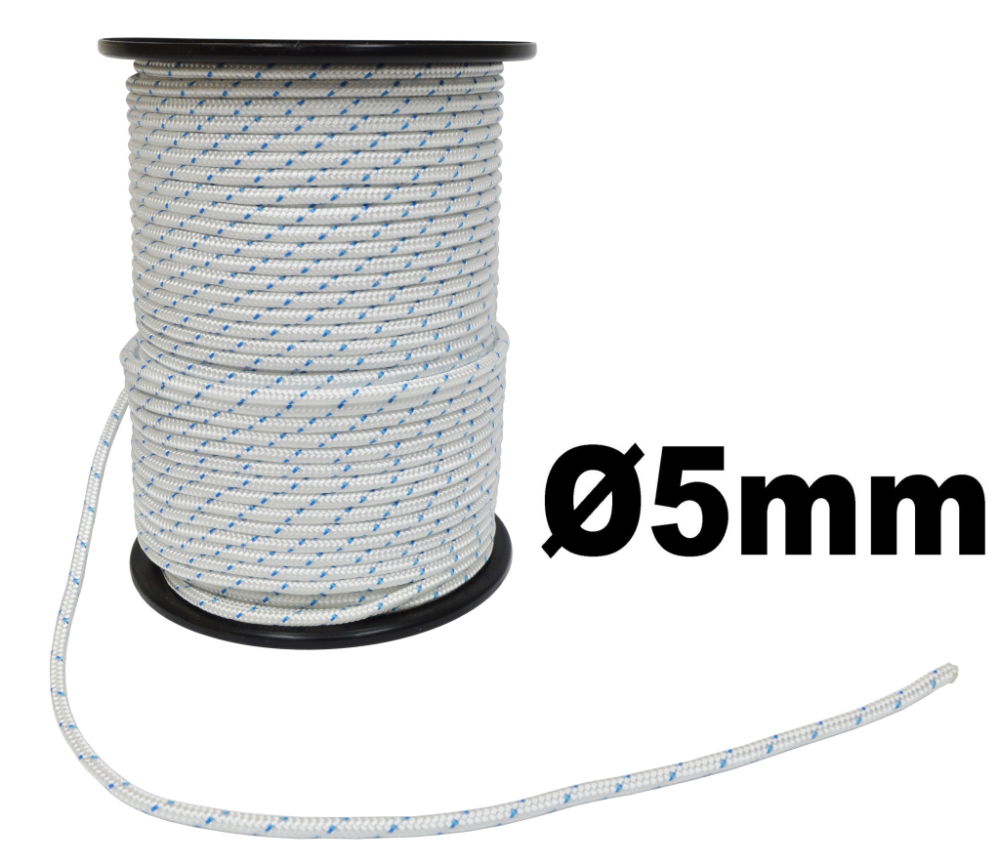 MS Rope Dia 5mm Blue Fleck (per m)