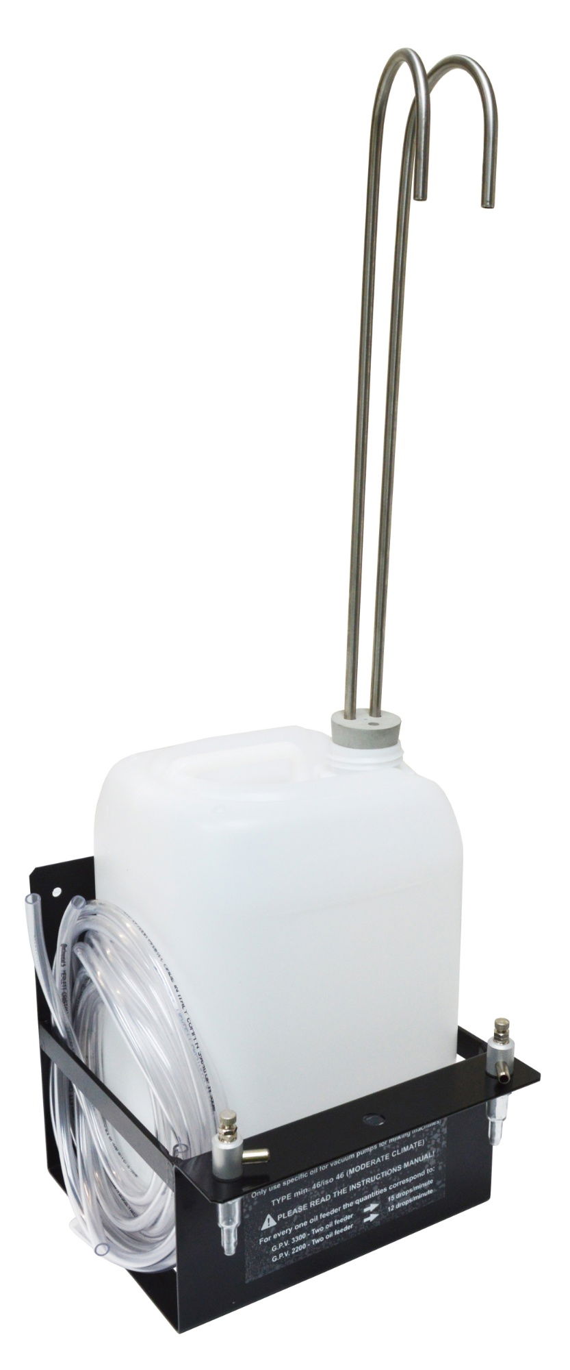 MS Complete Drip Feed Oiler Bracket 20 x 24 cm With 2 Drip Feed Lubricators