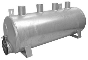 MS 65l Horizontal Balancing Tank 4 x 2" Exits Galvanised