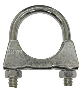 Pack 38mm x M8 U Bolt & Metal Saddle BZP