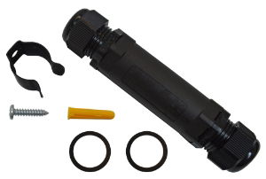 MS 3 Pole Tee Tube Connector Black M20