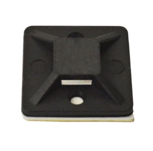 Self-Adhesive Cable Tie Mount 20 x 20mm Black