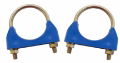 MS Pack U Bolt & Saddle 40mm (2) Blue M6