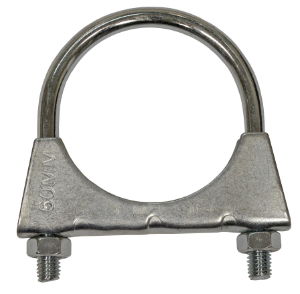 Pack 60mm x M8 U Bolt & Metal Saddle BZP