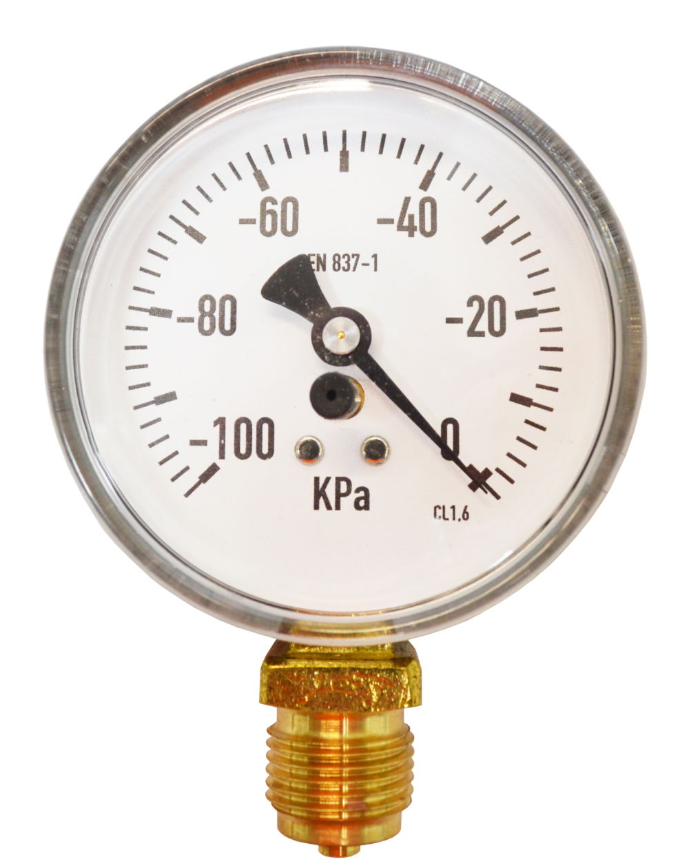 MS Gauge Vacuum 100kPa 3/8 BSP 80mm Face
