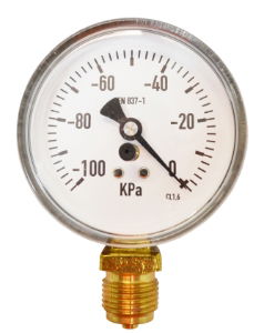 MS Gauge Vacuum 100kPa 3/8 BSP 80mm Face