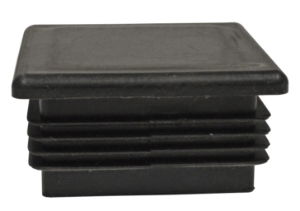 Plug 60 x 60mm Tube Black PVC