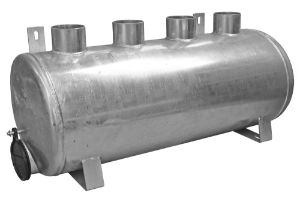 MS 110l Horizontal Balancing Tank 4 x 4" Exits Galvanised